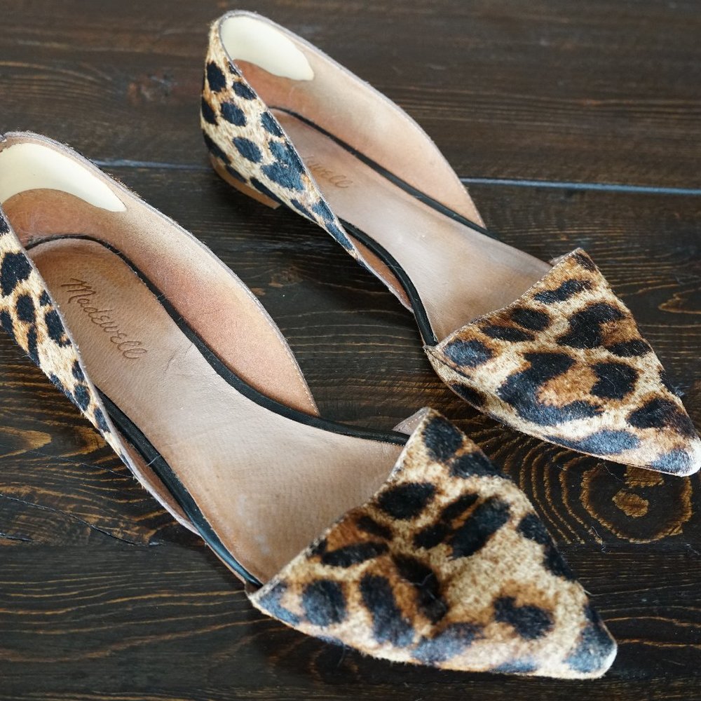 Madewell Leopard Pointy Flat D’Orsay Cut